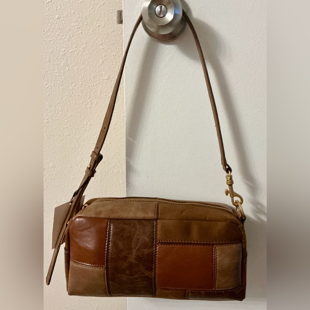 NWT Zara patchwork shoulder bag looks like Coach